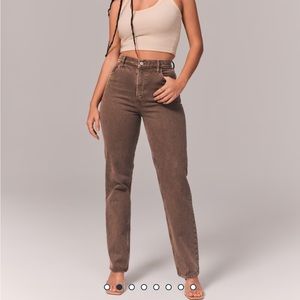 Abercrombie and Fitch curve love ultra high rise straight jean